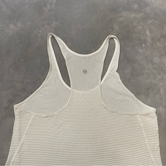 Lululemon All Love Tank Tank Striped Mesh White 3054 - Picture 8 of 9